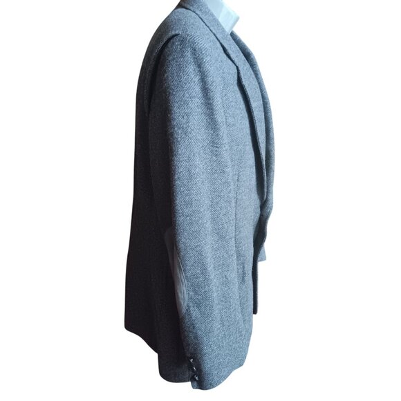 Mens 44 XL Western Blazer Vintage 90's Wool Tweed Leather Elbow Patch Mexico - Picture 5 of 11